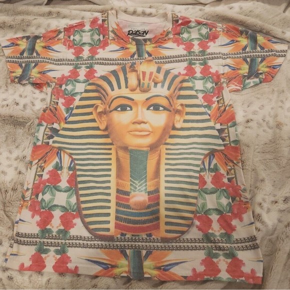 Vintage Egyptian AOP All Over Print T‎ Shirt Mens Size Medium - Picture 1 of 6
